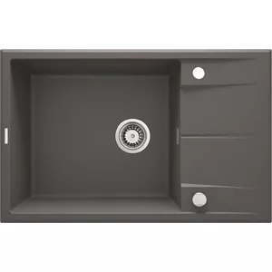 Granite kitchen sink Deante ZQE_T11B one-bowl with drainer, durable design
