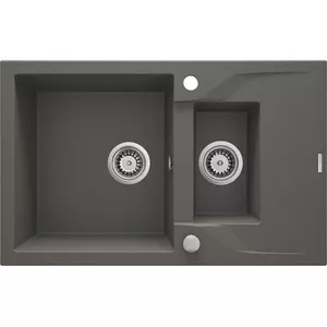 Гранитная кухонная мойка deante ZQN_T513 1.5 чаши с крылом для сушки