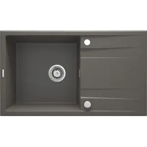 Granite kitchen sink 1-bowl deante ZQE_T113 with drainer