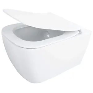 Rimless toilet deante CDYD6ZPW compact design, easy to clean