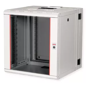Wall mounted rack ROLINE Pro 12U 600x600 grey key lock IP20