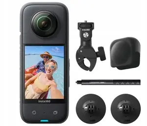 Action camera kit Insta360 X3 Motorcycle Edition with mounting accessories and protective case
