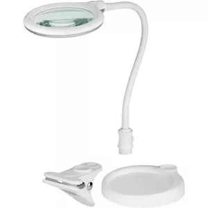 Goobay LED Magnifying Lamp with Base and Clamp 6 W Magnification 1.75x