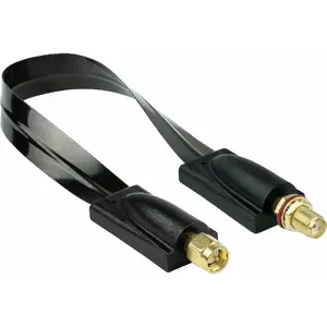 Coaxial cable Alcasa FD-S20MF 0.227 m, SMA–SMA, black