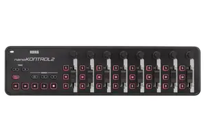 MIDI-контроллер Korg nanoKONTROL2 — USB-пульт управления, 325×83×30 мм, питание от USB, чёрный