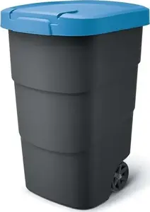 Atkritumu tvertne Prosperplast NBWB90-2383C 90 l zila — plastmasas atkritumu spainis iekšējai un ārējai lietošanai