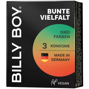Condoms billy boy Fun Mix, variety pack 3 pcs, assorted textures and flavors