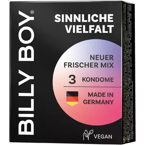 Condoms billy boy Sensual Mix 3 pcs — assorted textures, standard size