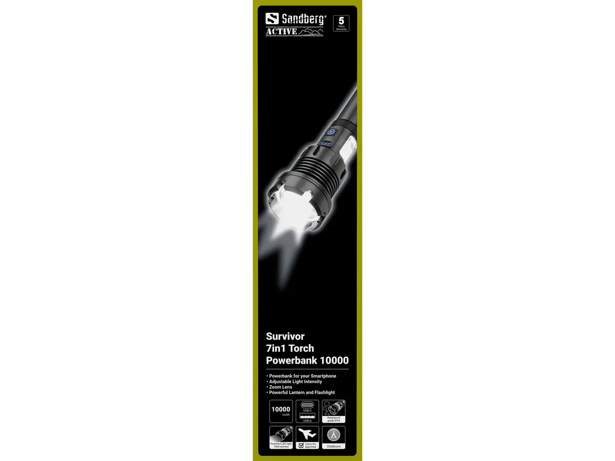 Sandberg Survivor 7in1 Torch Powerbank 10000 Photo 5