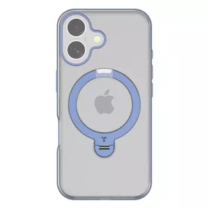 Защитный чехол Torras Ostand Spin для iPhone 16 — синий, тонкий профиль, совместимость с беспроводной зарядкой