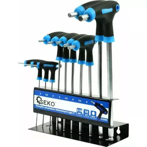 T‑handle Allen (hex) screwdriver set GEKO G30590 — 10 pcs.