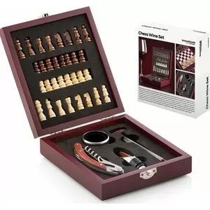 Wine accessory set InnovaGoods with opener and chess set