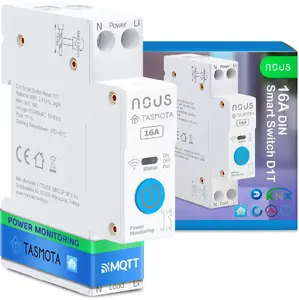 Умный модуль Nous D1T DIN 16A с Tasmota (ESP32) для установки на DIN-рейку