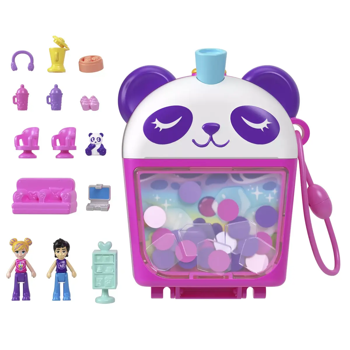 Doll playset Mattel Polly Pocket Bubble Tea Panda Photo 2