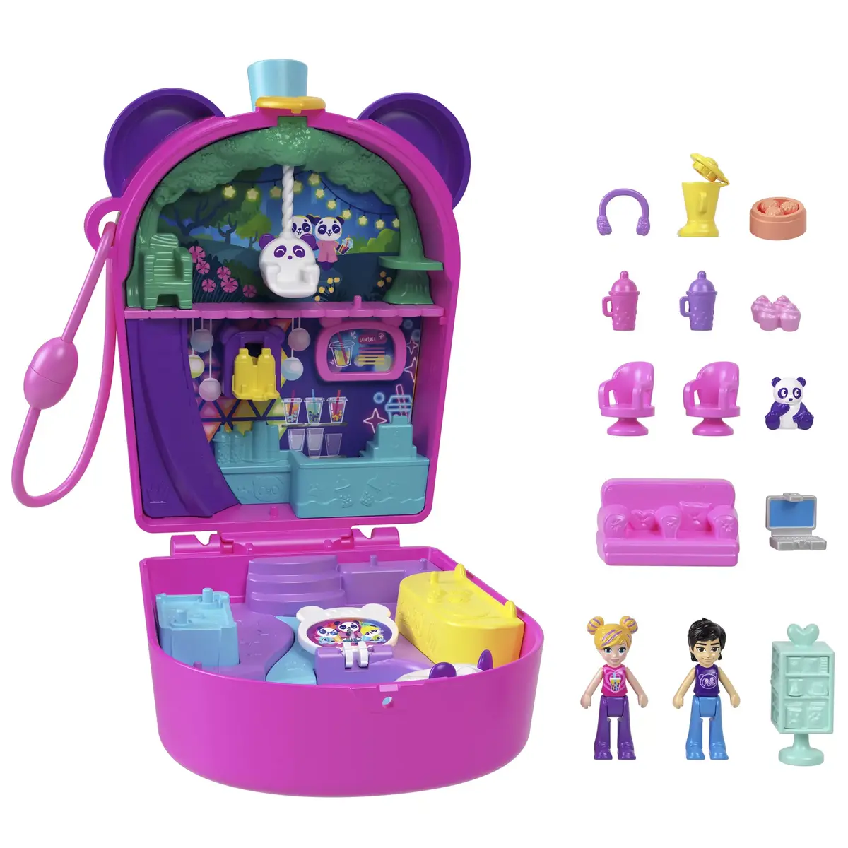 Doll playset Mattel Polly Pocket Bubble Tea Panda Photo 3