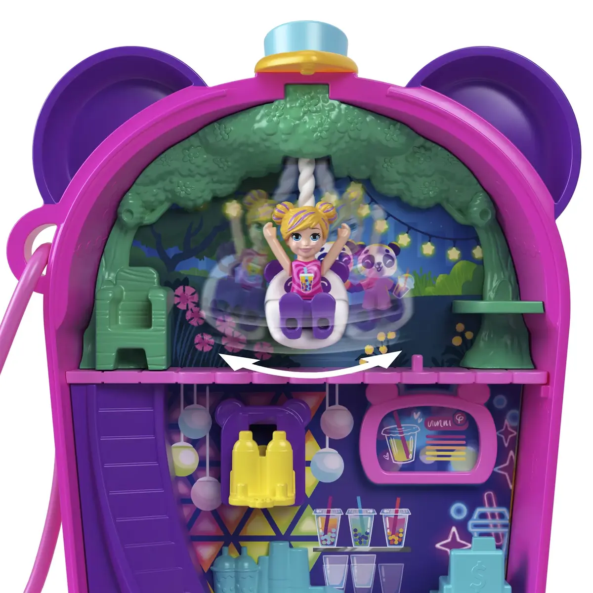 Doll playset Mattel Polly Pocket Bubble Tea Panda Photo 5