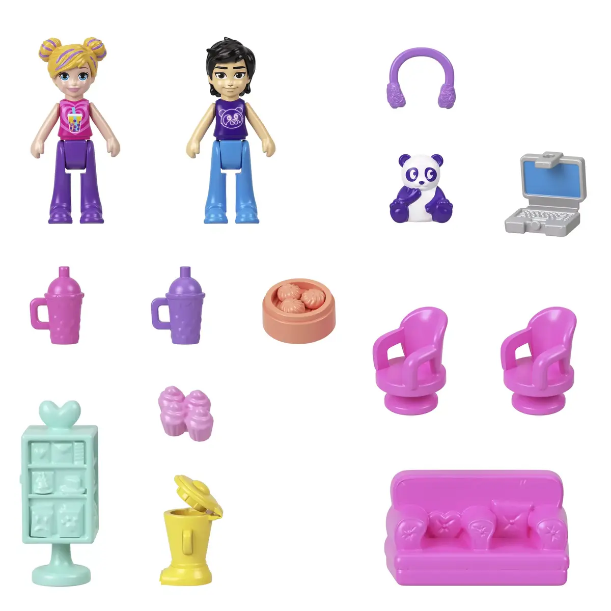 Doll playset Mattel Polly Pocket Bubble Tea Panda Photo 11