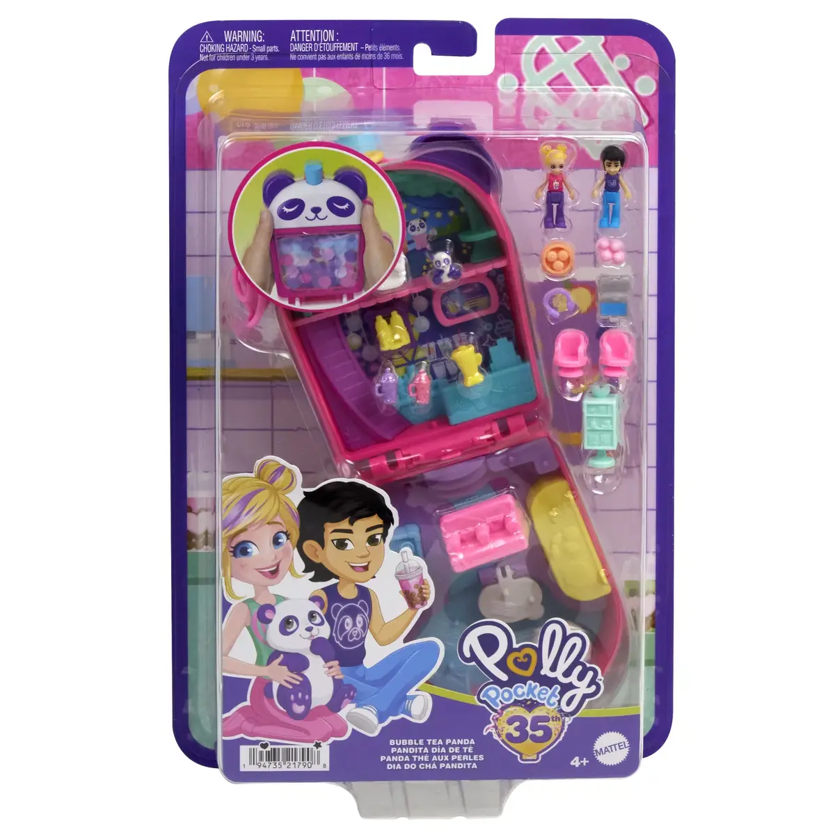 Doll playset Mattel Polly Pocket Bubble Tea Panda Photo 12