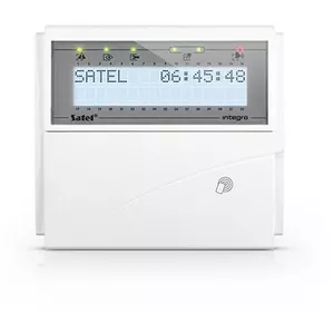 LCD keypad SATEL INT-KLCDR-W with white backlight and 125 kHz proximity card reader
