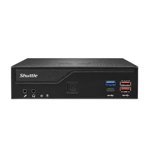 Мини ПК barebone Shuttle Slim PC DH770 S1700, Intel H770, 2x HDMI, 2x DP, 2x 2.5G LAN, 2x COM, 8x USB, 2x M.2, 1x 2.5", DDR5 до 64 ГБ, 120 Вт, VESA