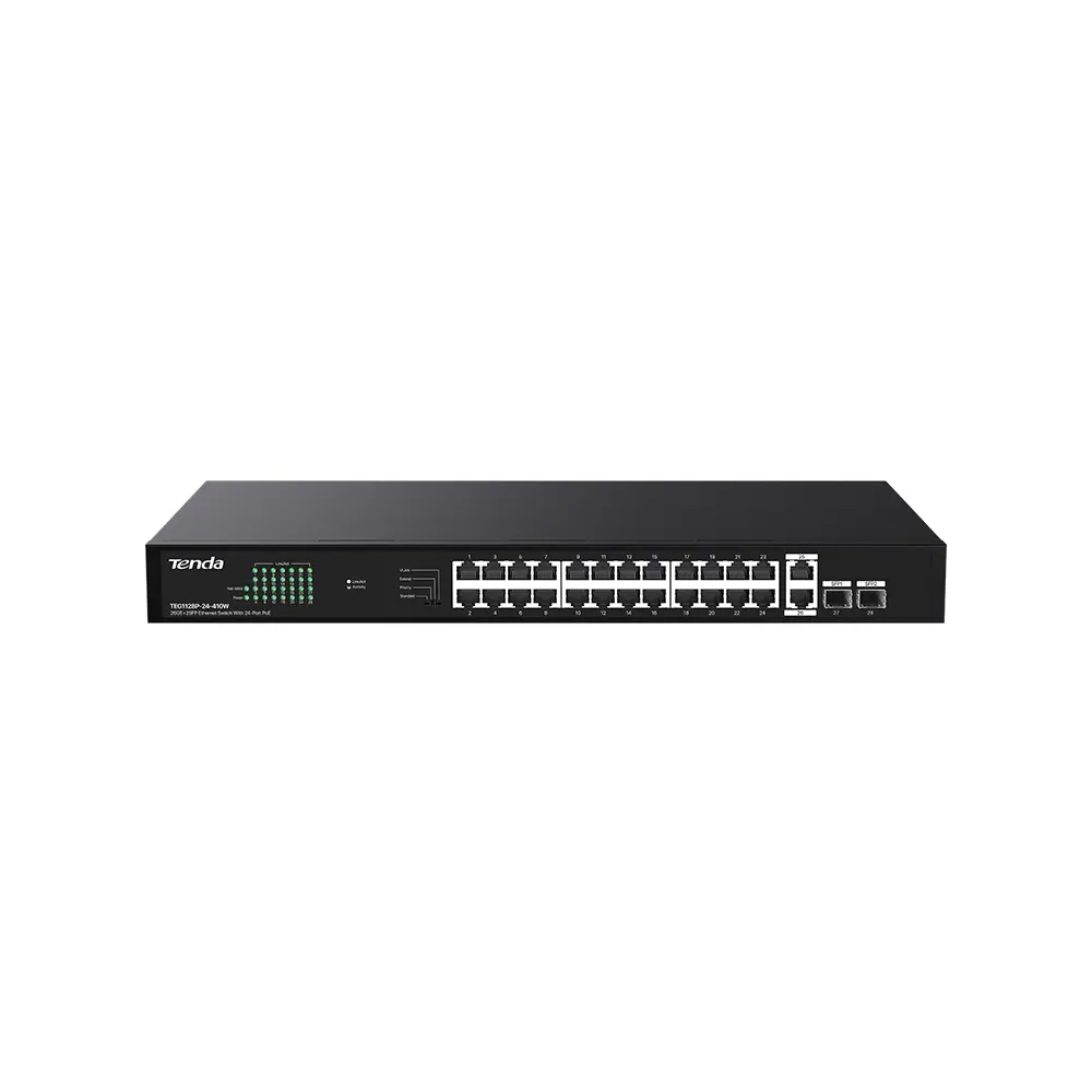 Tenda TEG1128P-24-410W Neapsaimniekots Gigabit Ethernet tīkla