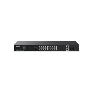 Tenda TEG1120P-16-250W Unmanaged Gigabit Ethernet PoE Switch with 18 Ports, 40 Gbit/s Switching Capacity, Rack Mountable