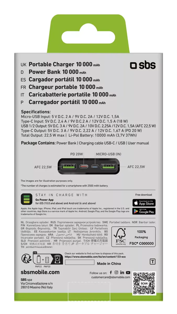 Power Bank SBS TTBB10000FASTPD2 TTBB10000FASTPD2 Photo 4