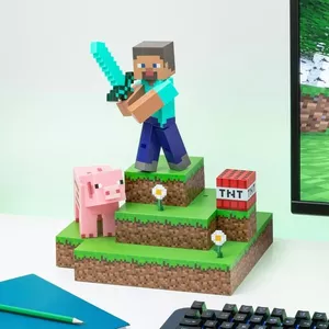 Apgaismojums Paladone Minecraft Diorama USB daudskrāsu, 250×205×253 mm