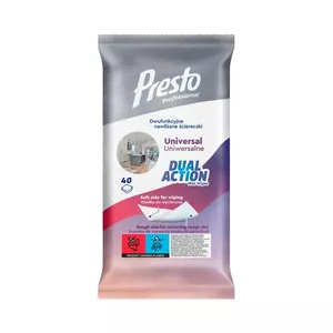 Wet Wipes PRESTO Dual Action 40 pcs – universal cleaning and care