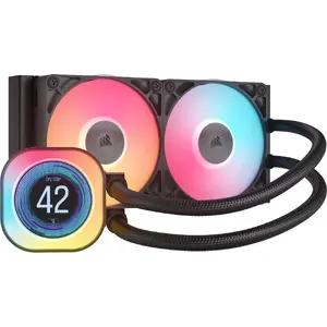 Corsair iCUE LINK TITAN 240 RX LCD Processor All-in-one liquid cooler Black 12 cm fan 300-2100 RPM