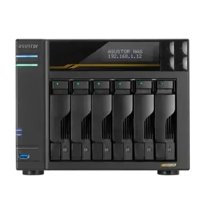 NAS asustor AS6808T Gen3 Lockerstor 8 — 8 отсека, AMD Ryzen V3C14 4 ядра 2.3–3.8 ГГц, 16 ГБ DDR5, 4×M.2, 4×1Гбит Ethernet