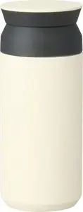 Thermo flask Kinto Travel White 350 ml — insulated travel bottle, stainless steel
