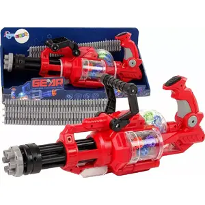 Toy Electric Rotating Cannon with Light and Sound, LEANToys model 13592, Red