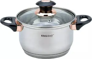 Cookware set KingHoff KH 1767 — 12-piece stainless steel pots with frying pan and saucepan, suitable for induction and gas