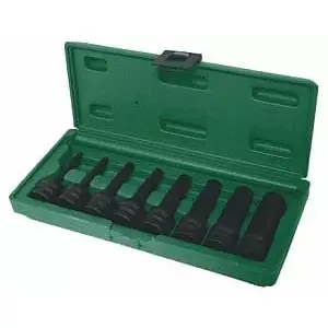 Набор торцевых ударных шестигранных головок Jonnesway 1/2" H5–H19, 8 шт. (S05A408S)