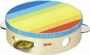 Игрушечный тамбурин Goki 61920 — музыкальный инструмент, разноцветный, 3+, 110 г
