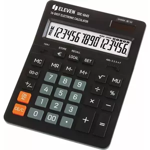 Desktop calculator Eleven SDC-664S by Eleven, black, basic office functions