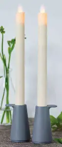 Table lamp Sirius Sara LED — Almond, 1 LED bulb, battery-powered (AAA), H 250 mm, Ø 20 mm, pack of 2