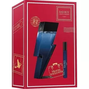 Perfume set Carolina Herrera Bad Boy Cobalt — eau de parfum spray 100 ml + travel spray 10 ml