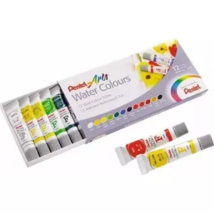Watercolor paints in tubes 12 colors PENTEL