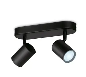WiZ IMAGEO Smart Adjustable Spotlight with Wi-Fi and Bluetooth Connectivity in Black