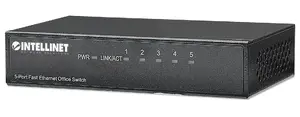 INTELLINET 5-Port Fast Ethernet Office Switch, Desktop Metal, 10/100, IEEE 802.3az