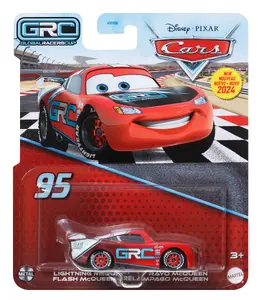 MATTEL Disney Pixar Cars Lightning McQueen 1:55 Scale Die-Cast Vehicle Metal Blue Red White