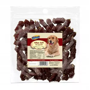 Лакомство для собак Hilton Soft Sausages с говядиной 500 г — зубные тренировочные угощения, белок 33%, жир 4%