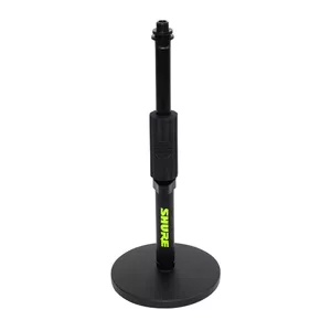 Настольный микрофонный держатель Shure SH-DESKTOP1, круглая металлическая база, резьба 3/8", высота 26,7–40,6 см, чёрный