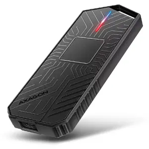 SSD enclosure Axagon EEM2-GAM USB-C 10Gbps NVMe SATA M.2 box Black