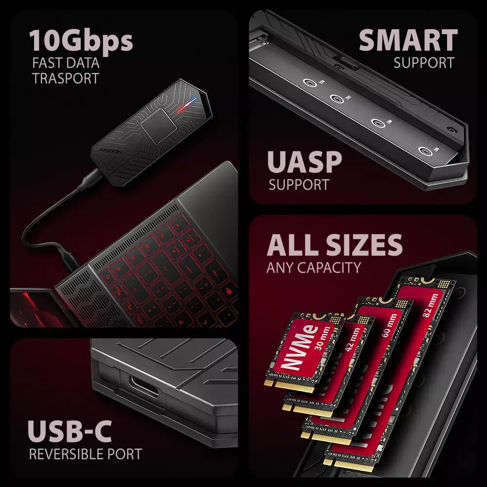SSD korpuss Axagon EEM2-GAM Photo 6