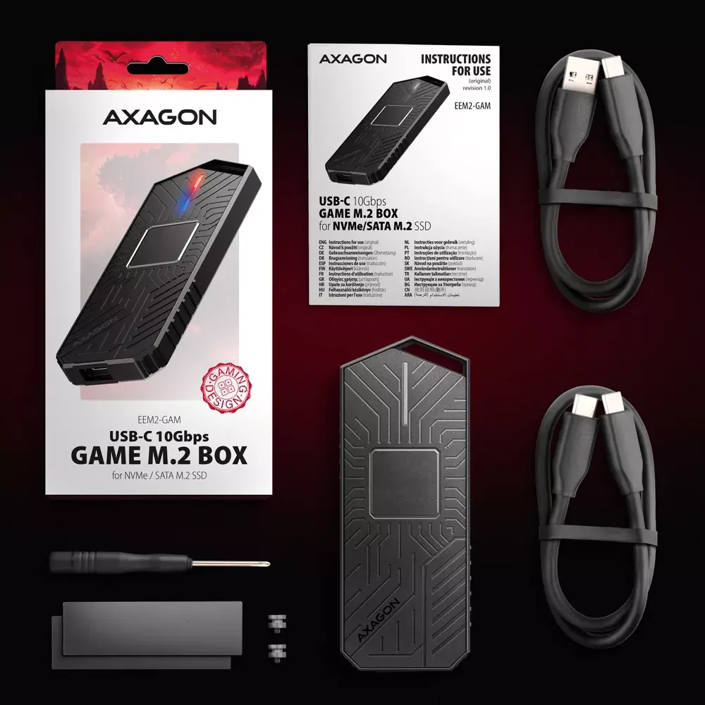 SSD korpuss Axagon EEM2-GAM Photo 11