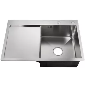 Izlietne AB NT AB 780x510x200 mm, virsma labajā pusē satīna, ar sifonu (MPN 9134542)