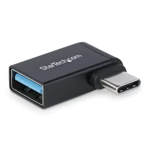 StarTech.com USB-C to USB-A Adapter Right-Angled USB 5Gbps 3A Male to Female Converter Metal Housing USB31CAADGCPRA